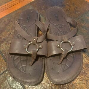 Born Brown Leather Sandals